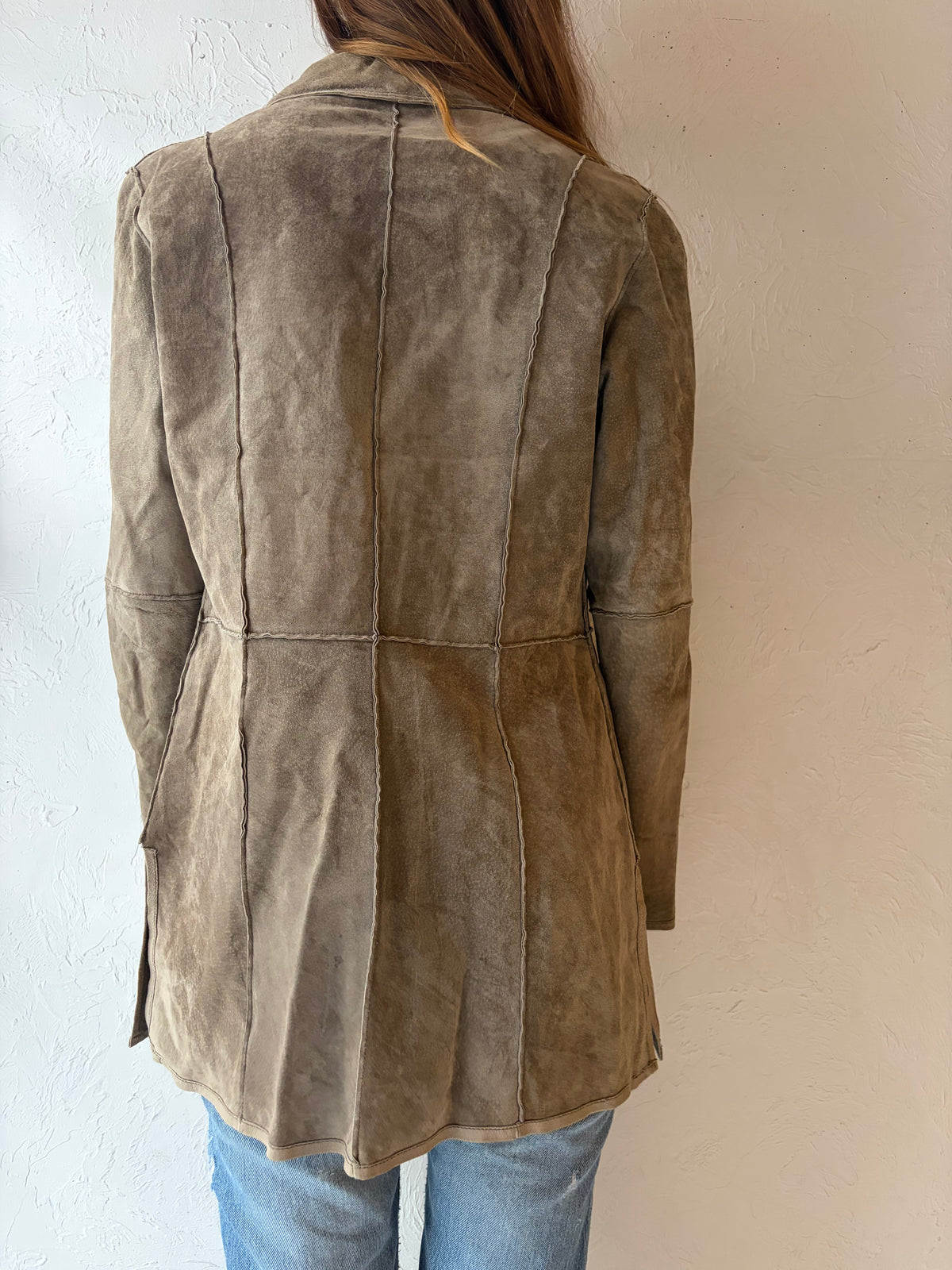 80s 'Jones New York' Light Weight Suede Jacket / Medium