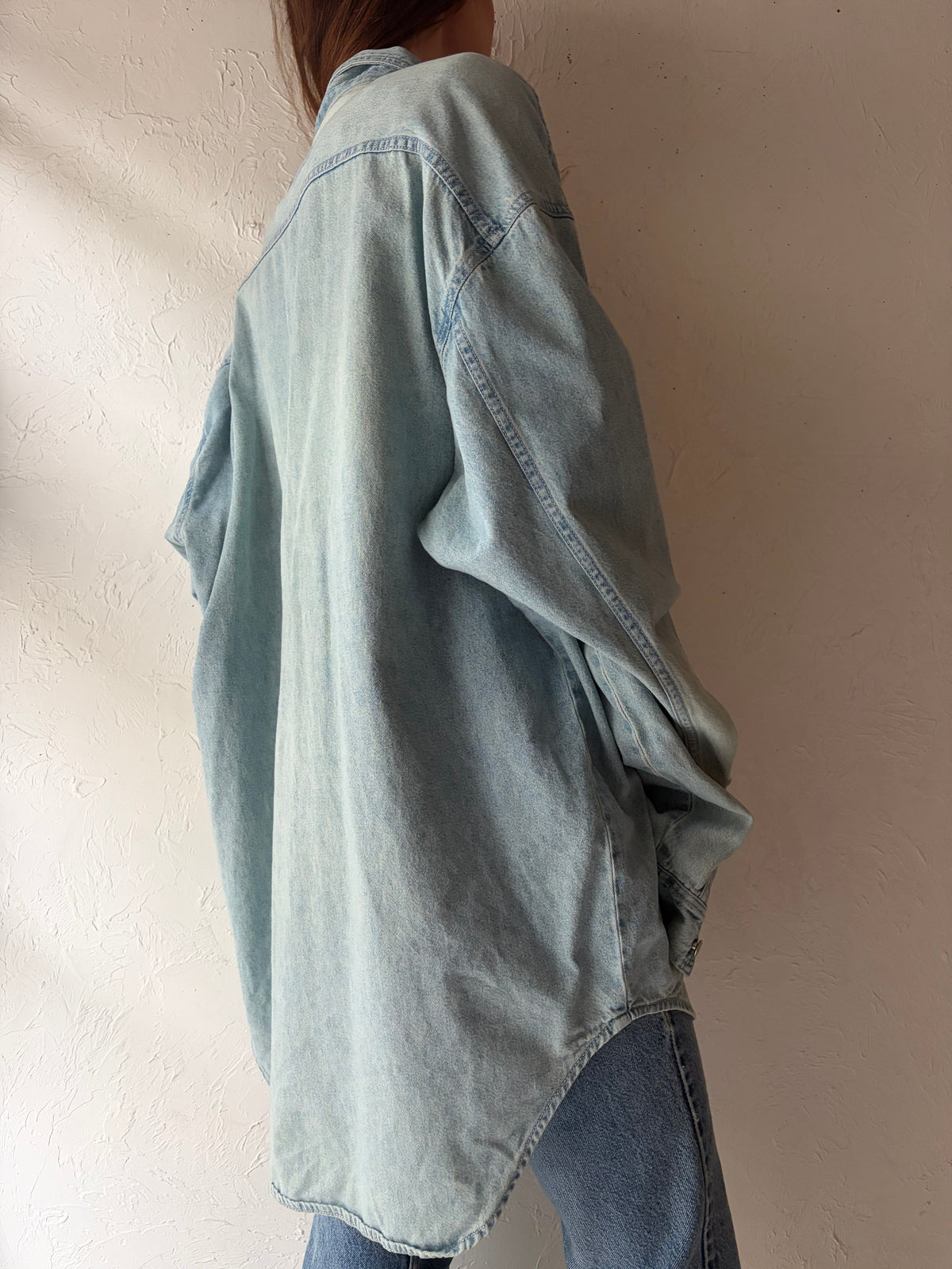 90s 'Levis' Denim Button Up Minimalist Shirt / XL