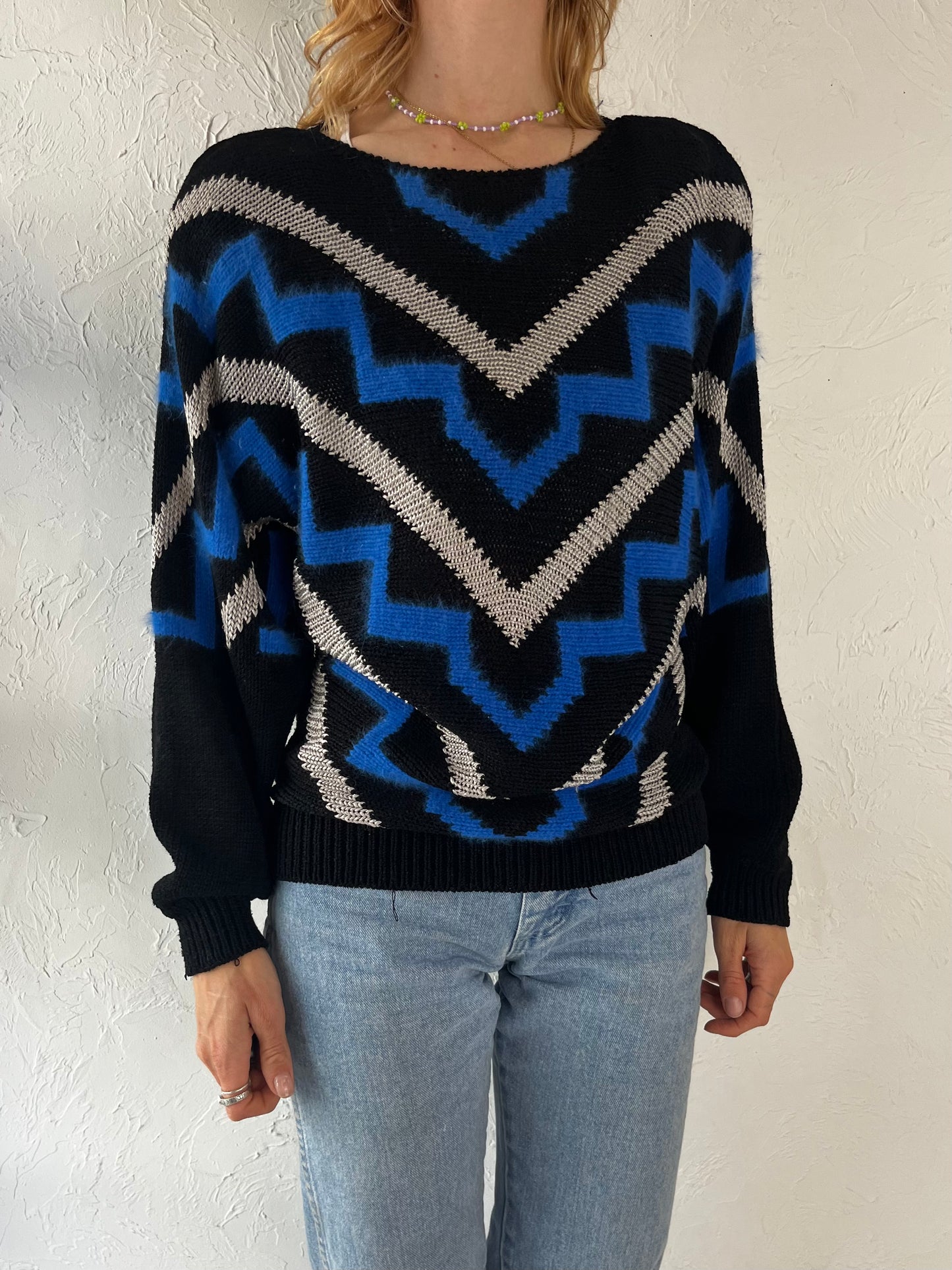 80s 'Franco Valeri' Knit Sweater / Medium