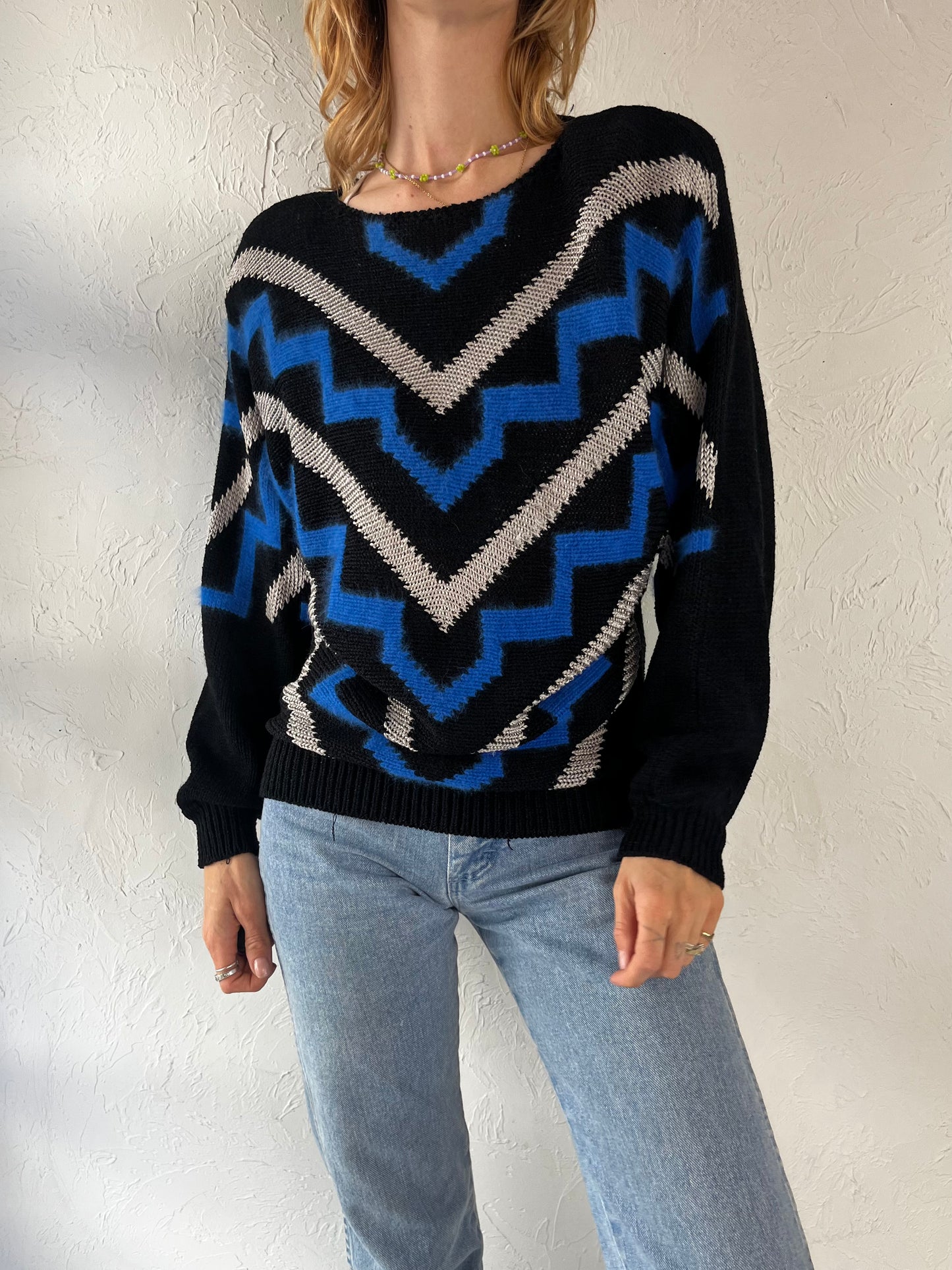 80s 'Franco Valeri' Knit Sweater / Medium