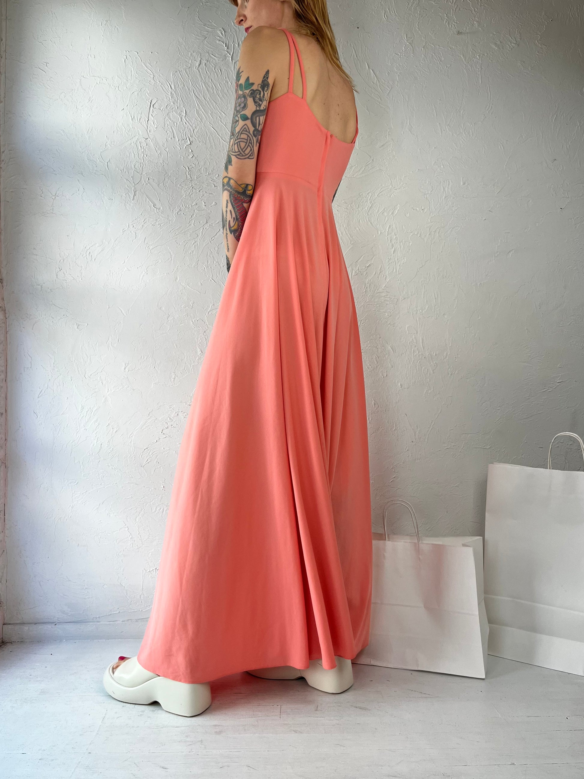 70s Pink Sleeveless Evening Dress Set Small Wildhoneygoods