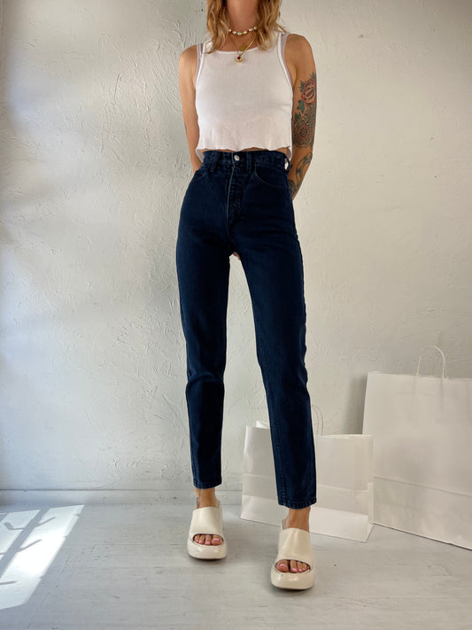 90s 'Guess' High Waisted Dark Wash Jeans / 24