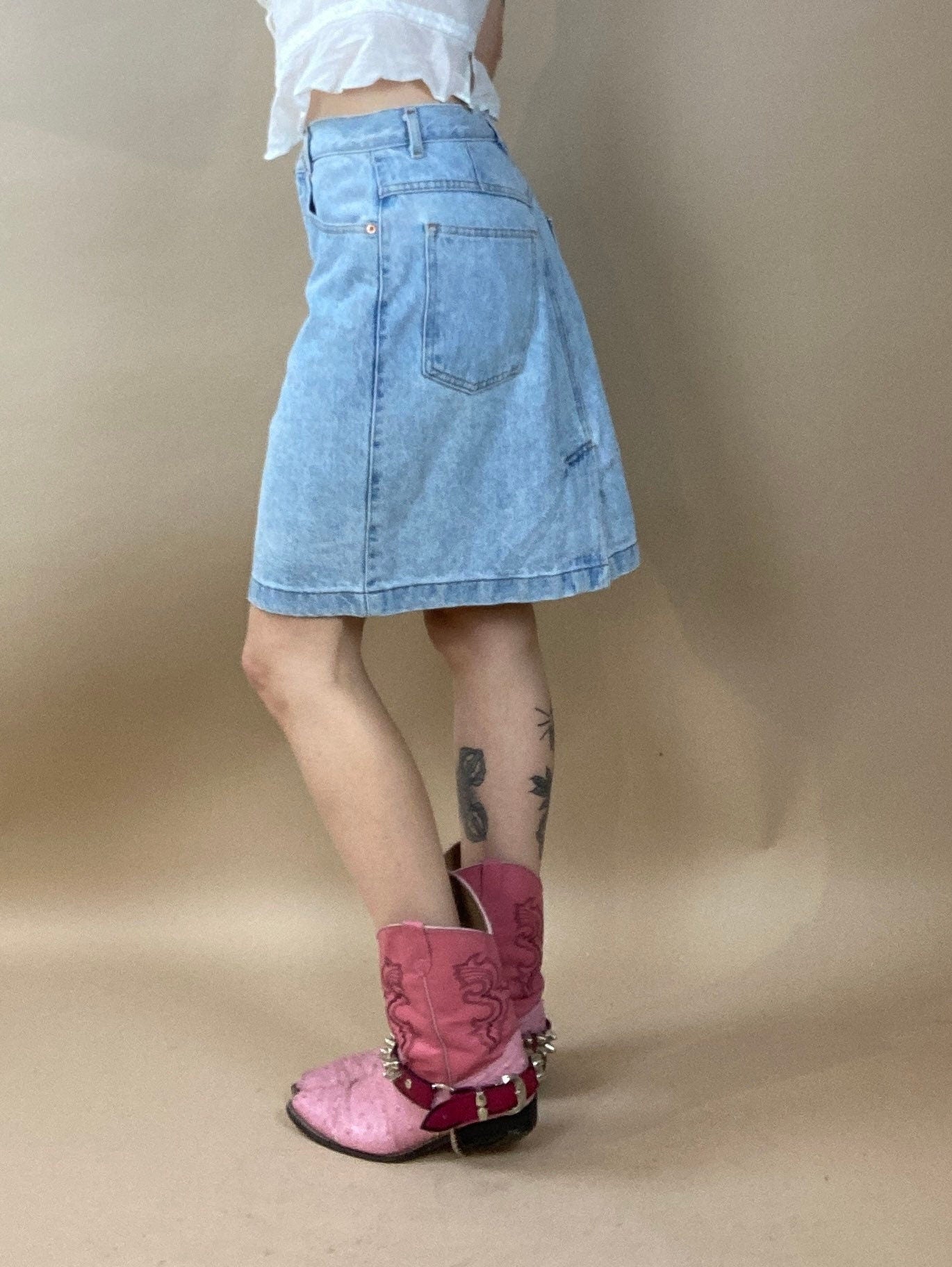 Denim 2024 skirt 90s