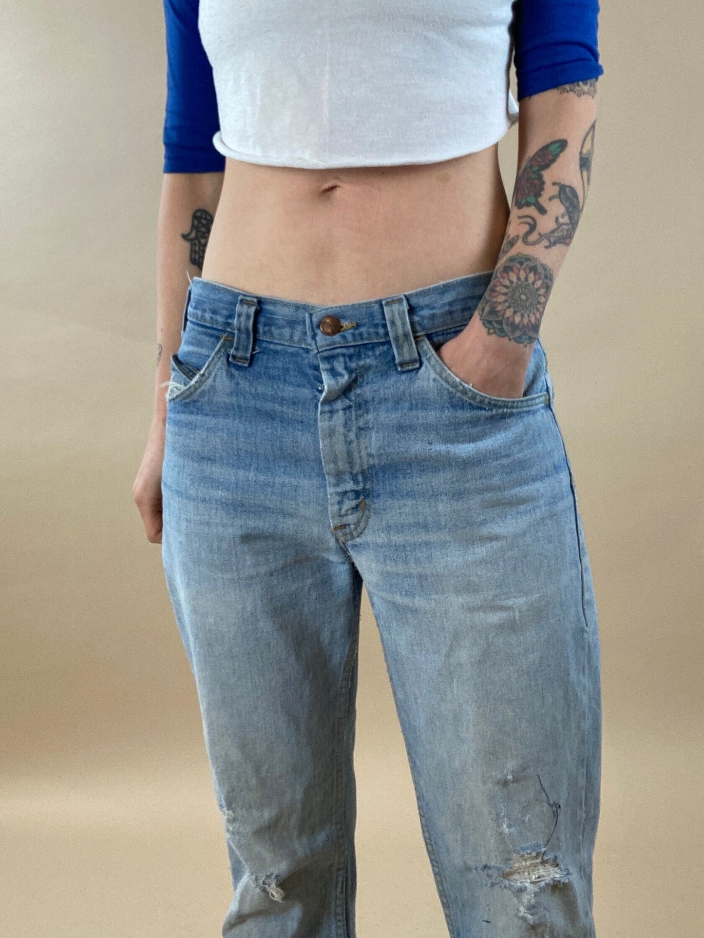 Vintage GWG Jeans / Light Wash Denim Flare High waisted Pants / 30 –  Wildhoneygoods