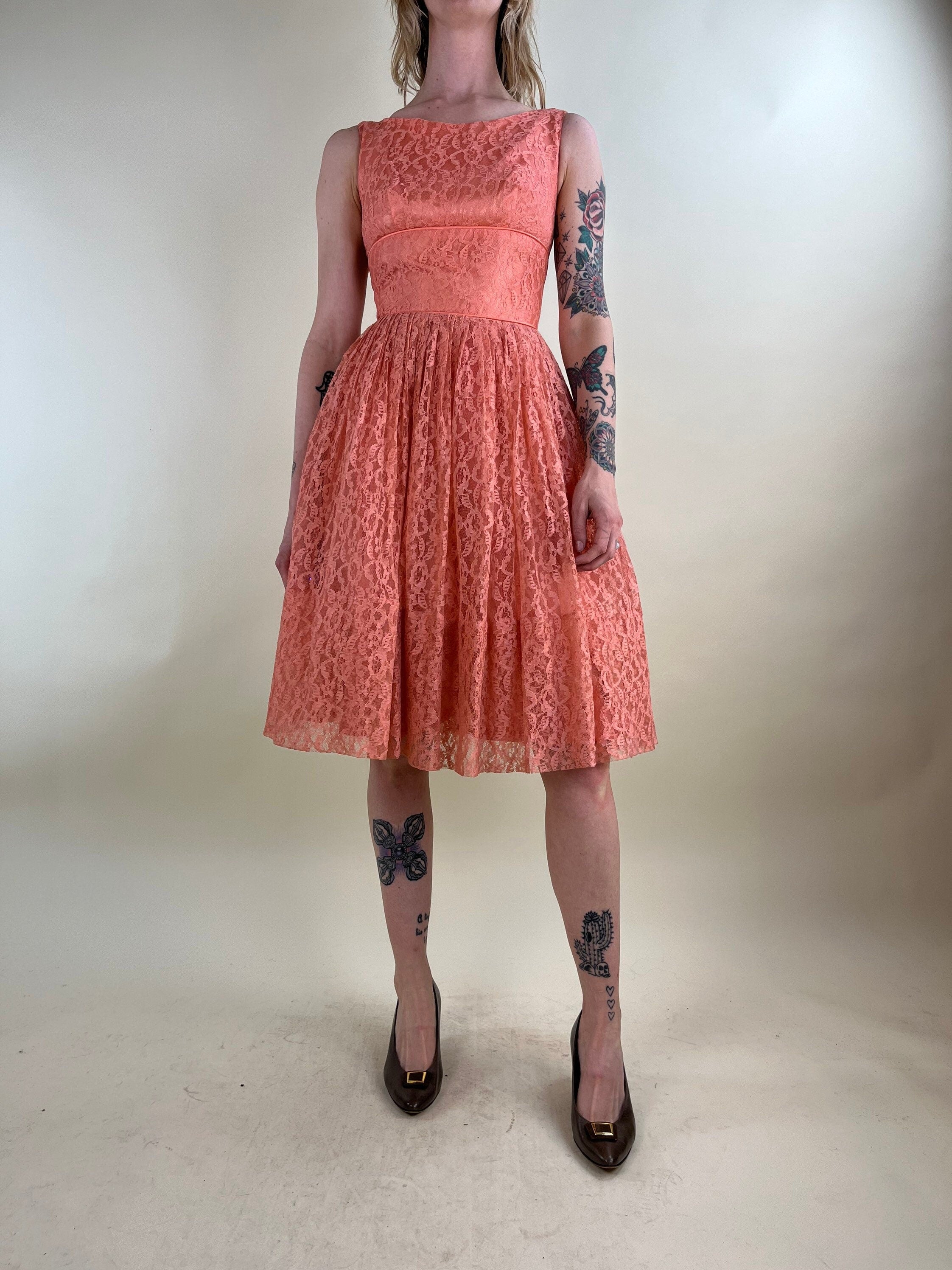 Coral 2024 tea dress