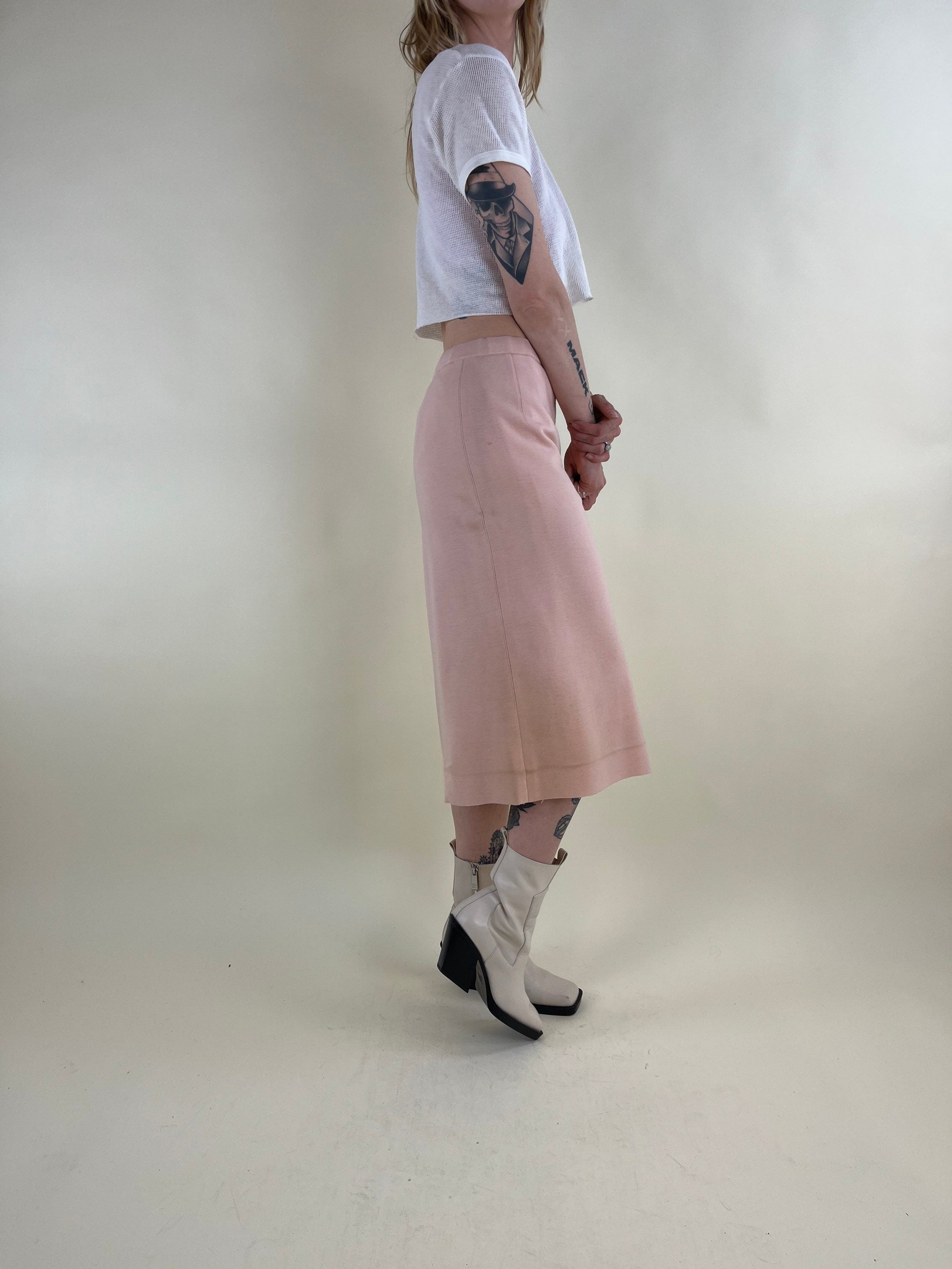 Pink pencil skirt outlet 80s