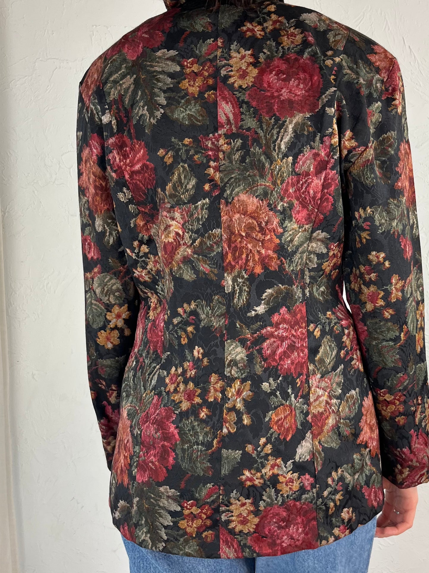 90s 'Dawn Joy' Lightweight Floral print Jacket / Small
