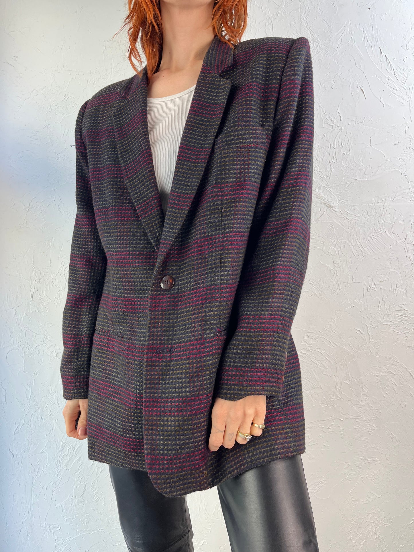 90s 'Pine Place' Oversized Blazer Jacket / 12