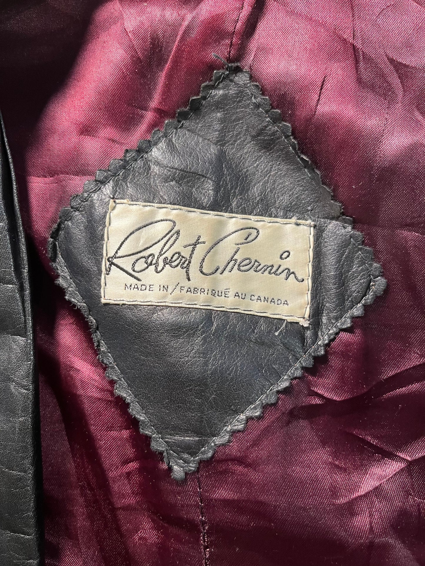 80 'Robert Chermin' Leather Jacket / Large