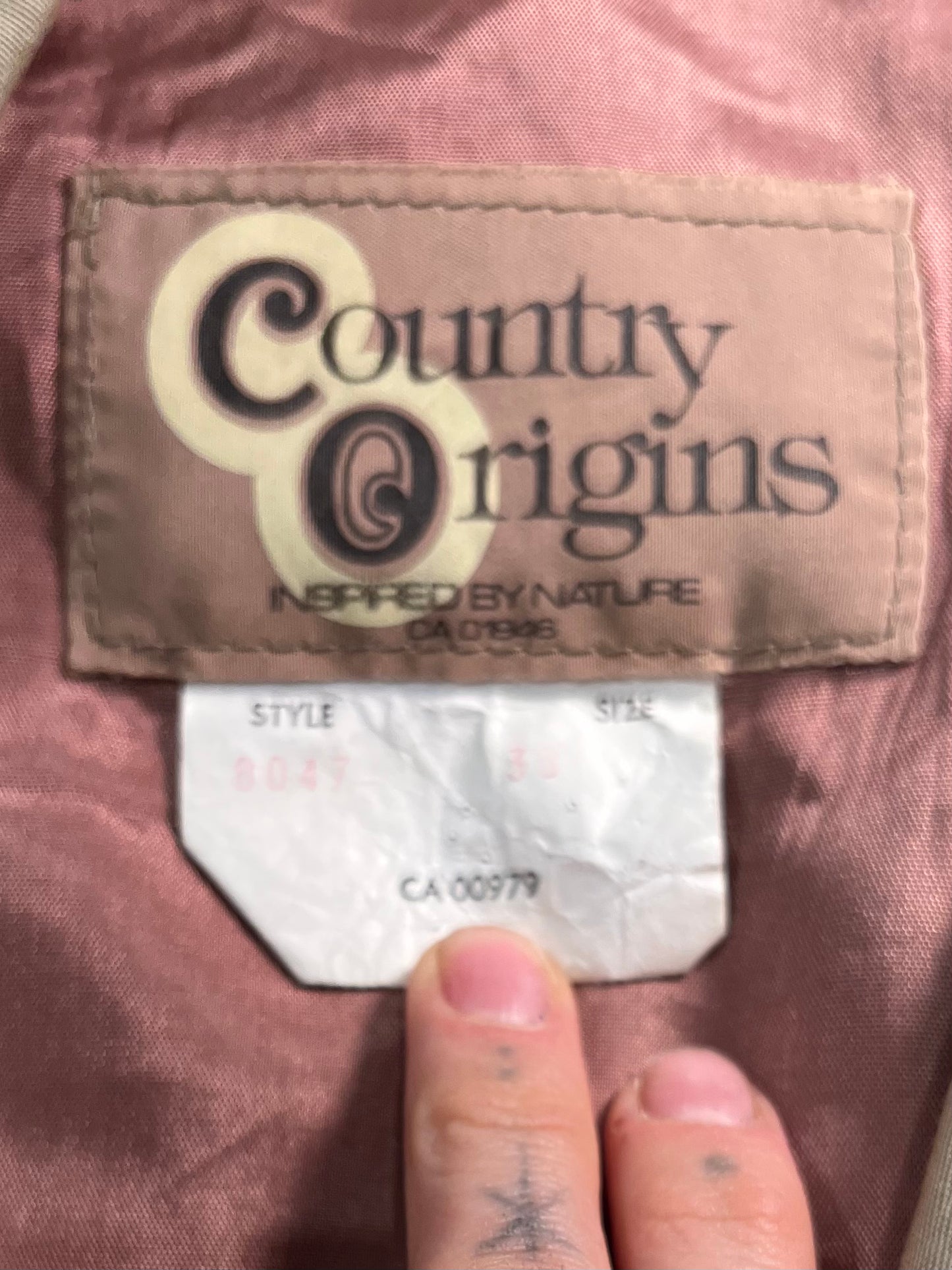 90s 'Country Origins' Beige Chore Jacket / Medium