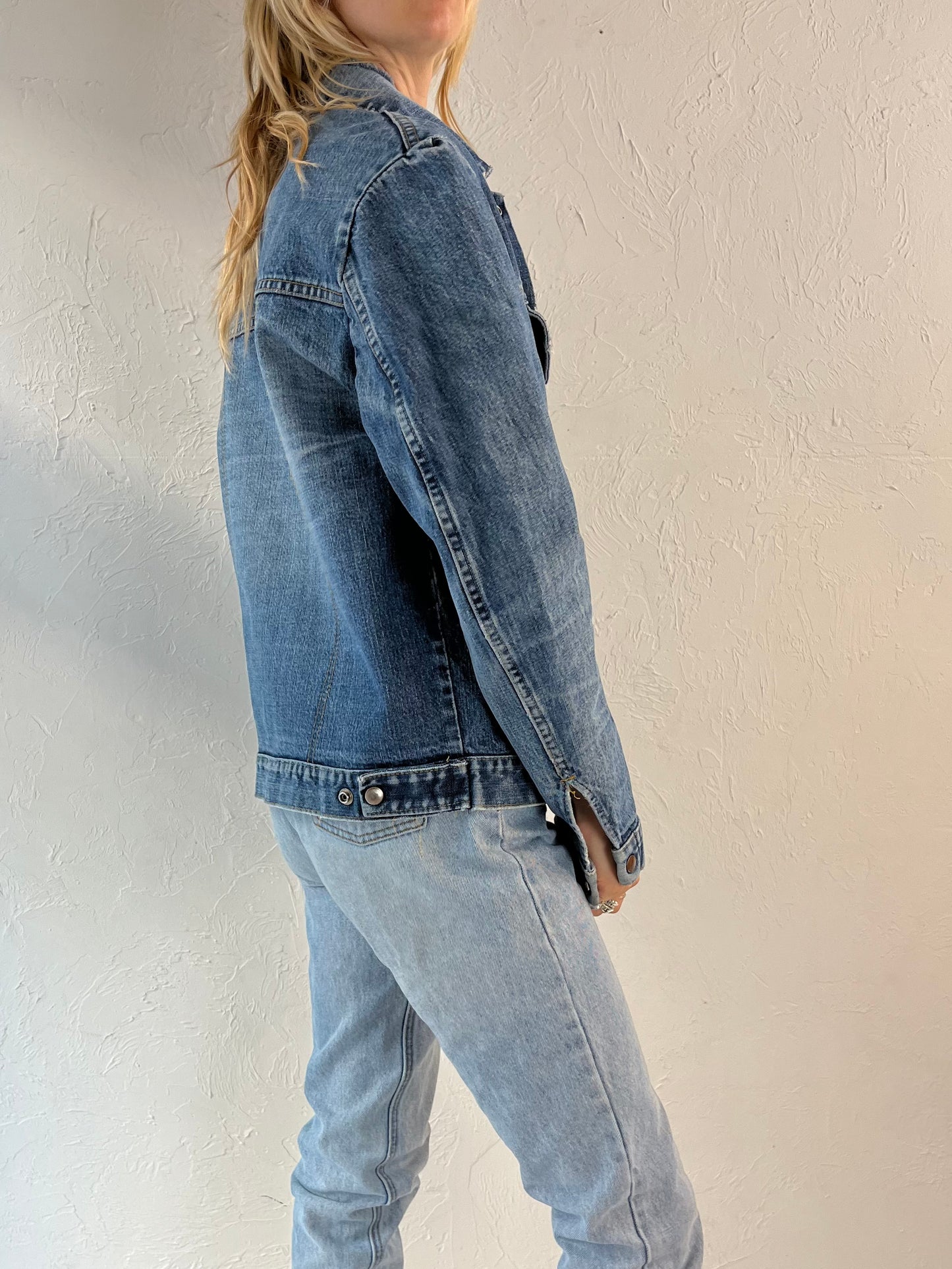 90s Thrashed Blue Denim Jacket / Medium