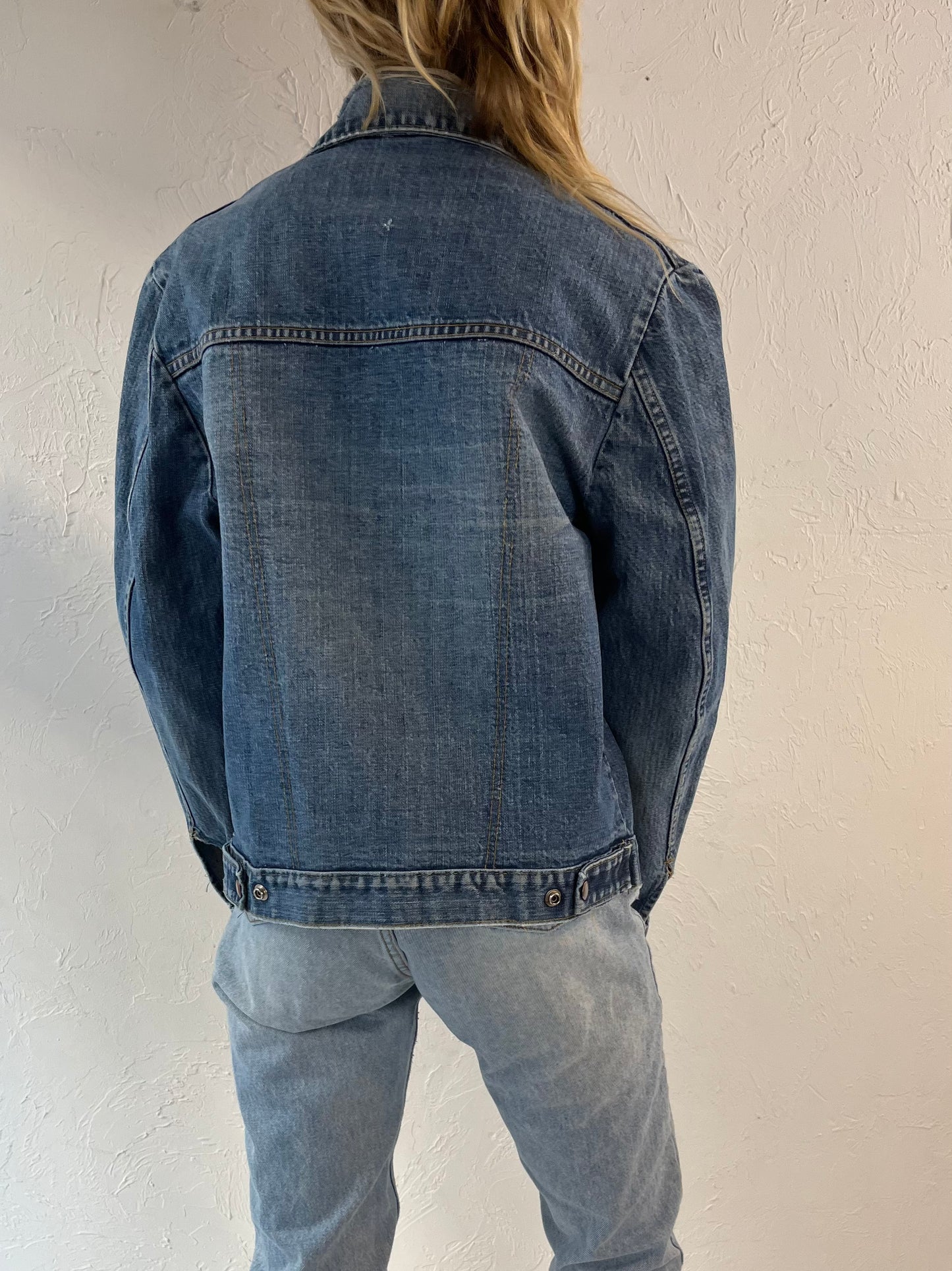 90s Thrashed Blue Denim Jacket / Medium