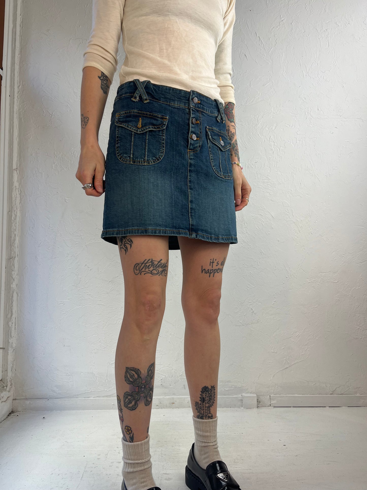 Y2K 'Calvin Klein' Micro Mini Denim Skirt / 5