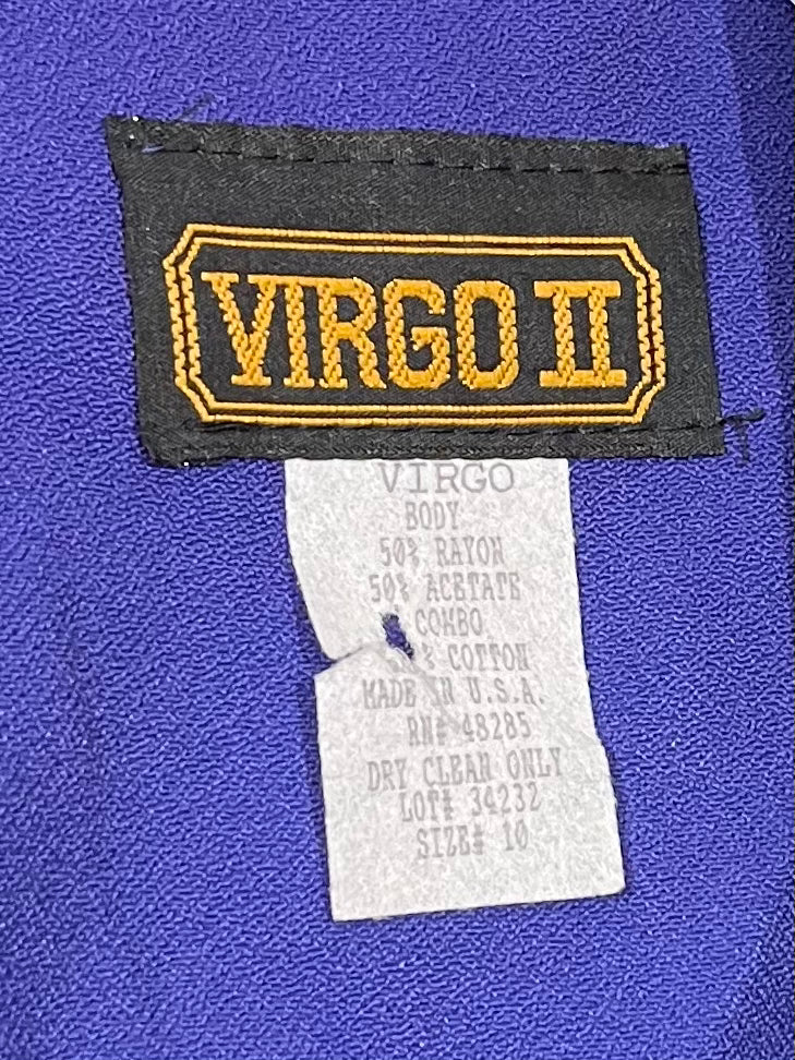 80s 'Virgo' Purple Fitted Blazer Jacket / Medium