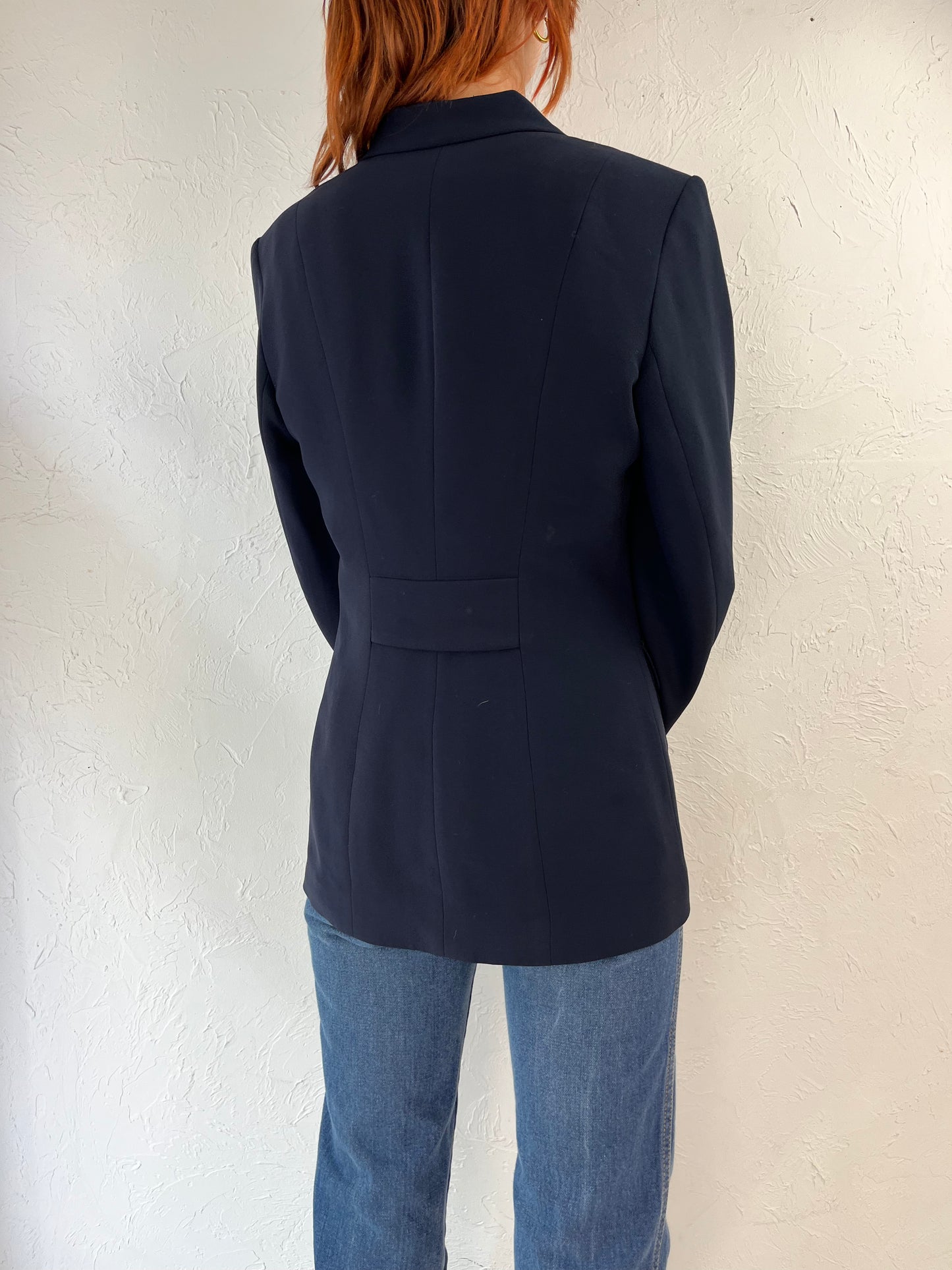 90s 'A Wear’ Navy Blue Dress Jacket / Small