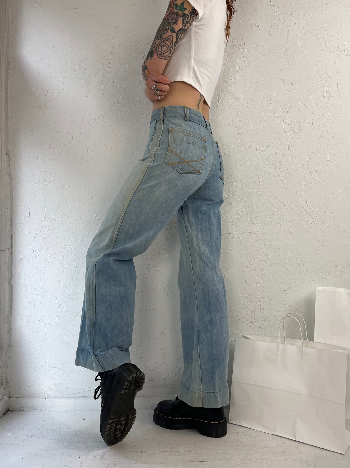 60s 70s RARE One of A Kind Great Scott Bell Bottom Flare Jeans / Small