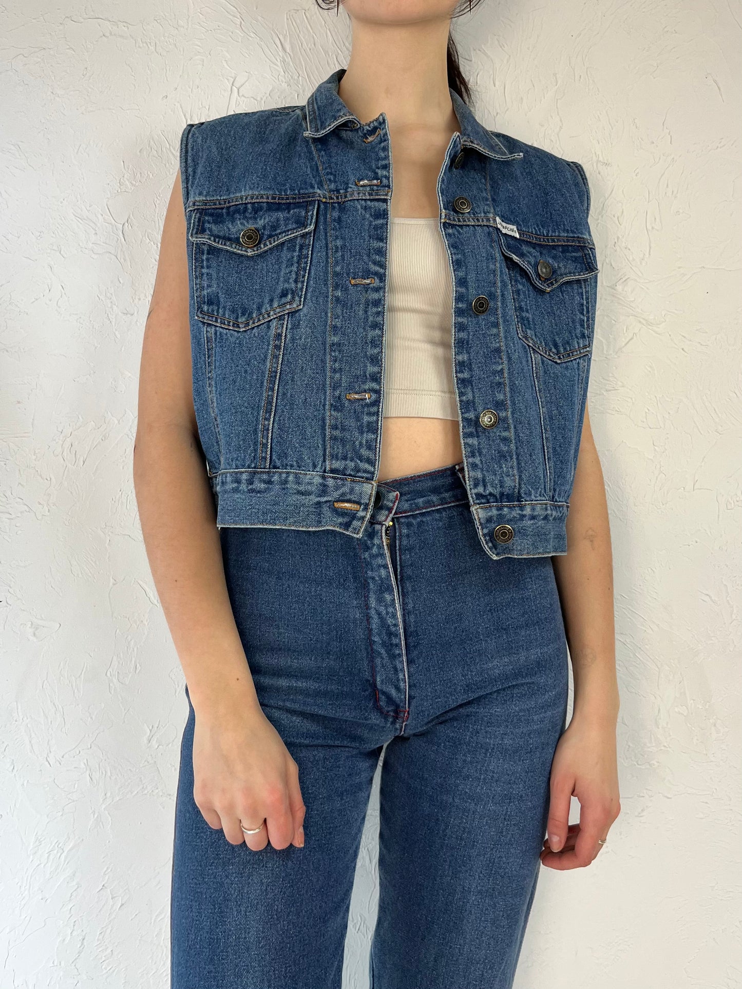 Y2K 'Jordache' Denim Vest / Large