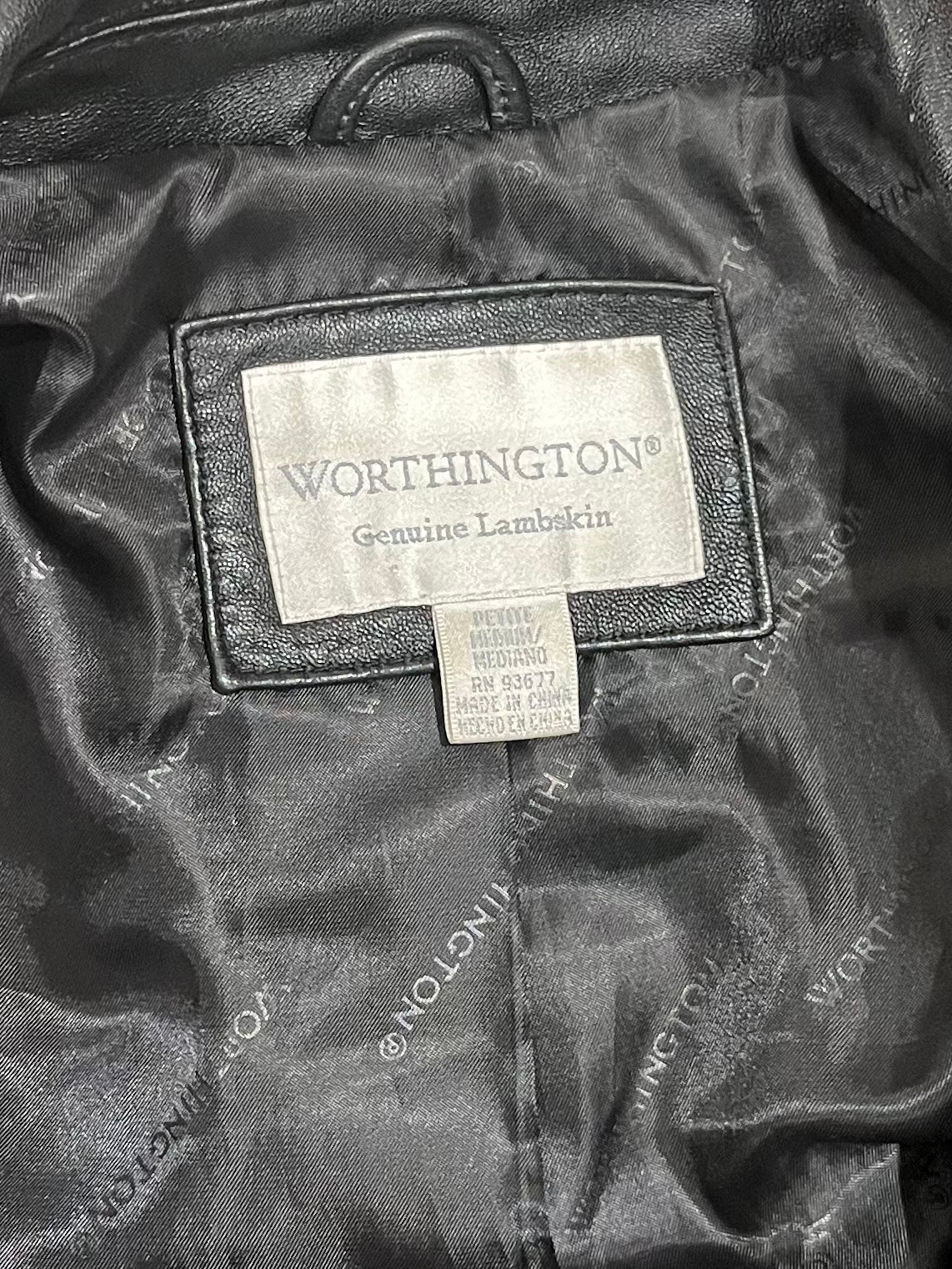 Y2K 'Worthington' Black Leather Lambskin Jacket / Medium