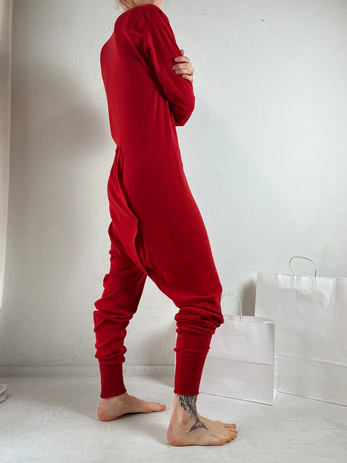 90s 'Stanfields' Red Long Underwear / Large