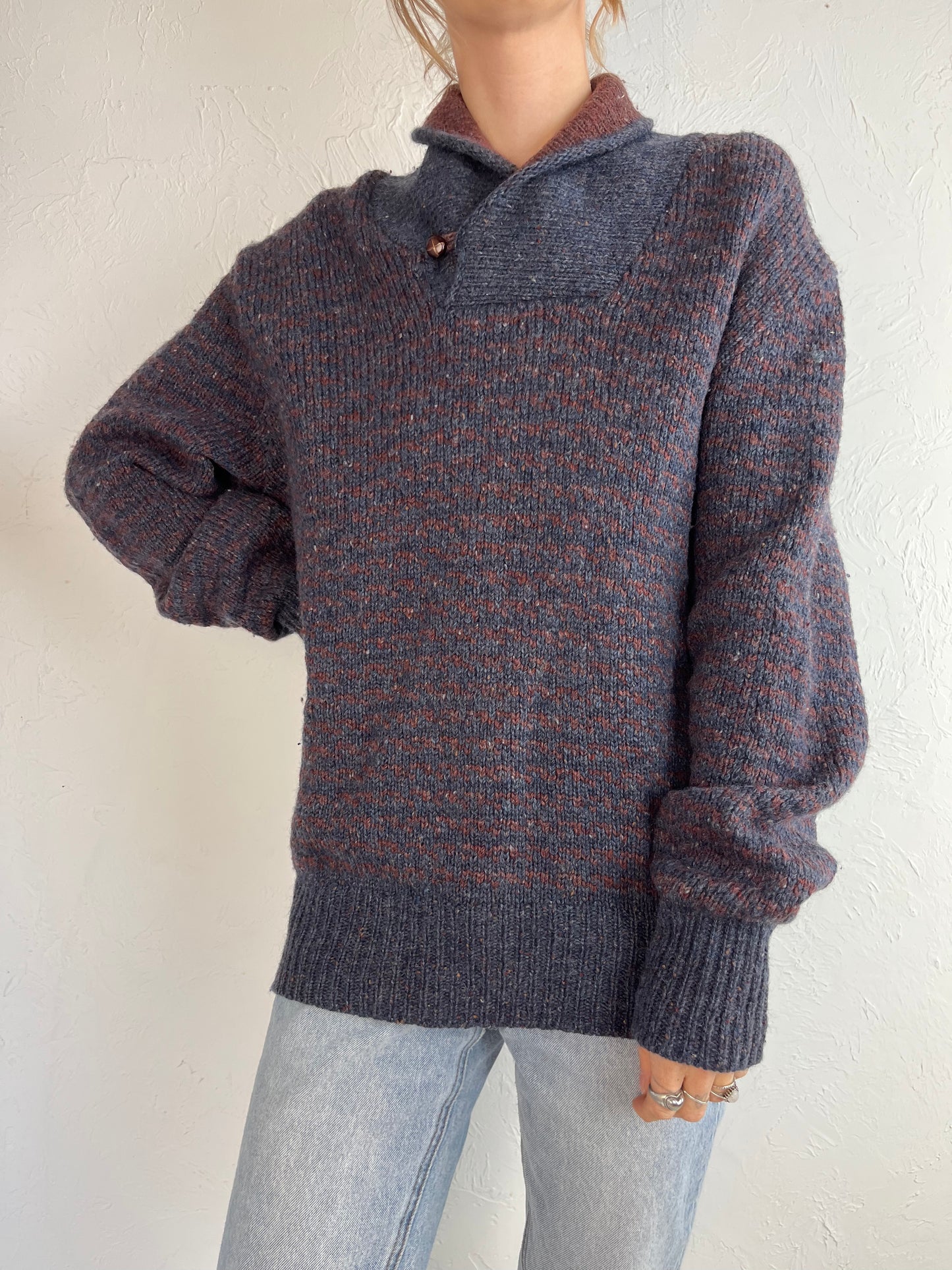 Vintage 'Pendleton' Two Tone Wool Pullover Sweater / XL