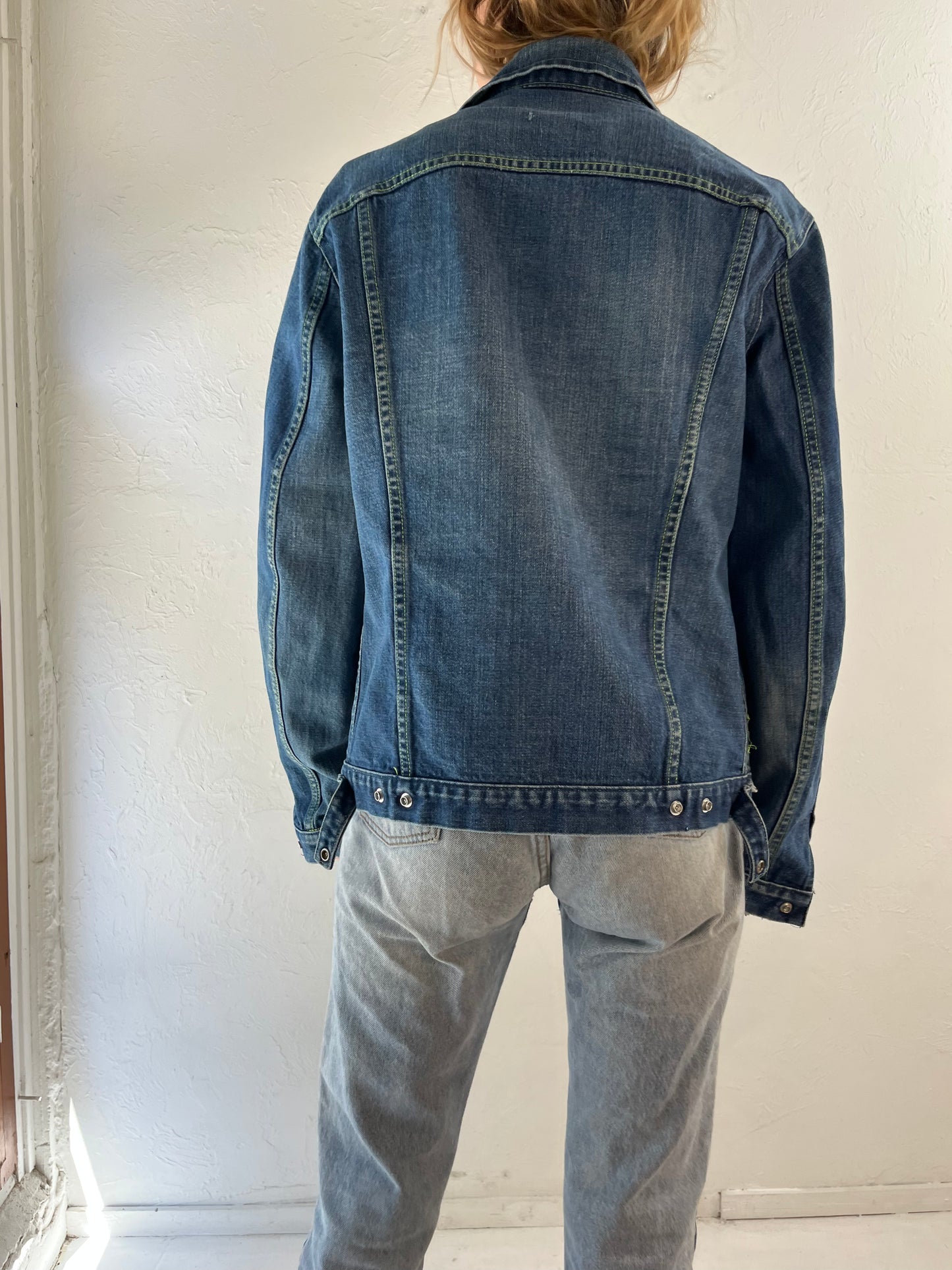 90s 'GWG' Snap Denim Jacket / Vintage Jean Jacket / Large