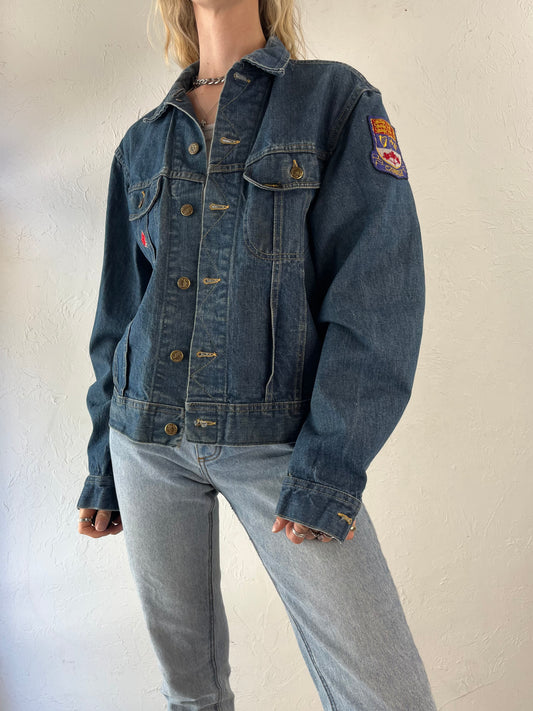 80s 'Lee' Denim Jacket w/ Canadian Patches / Medium