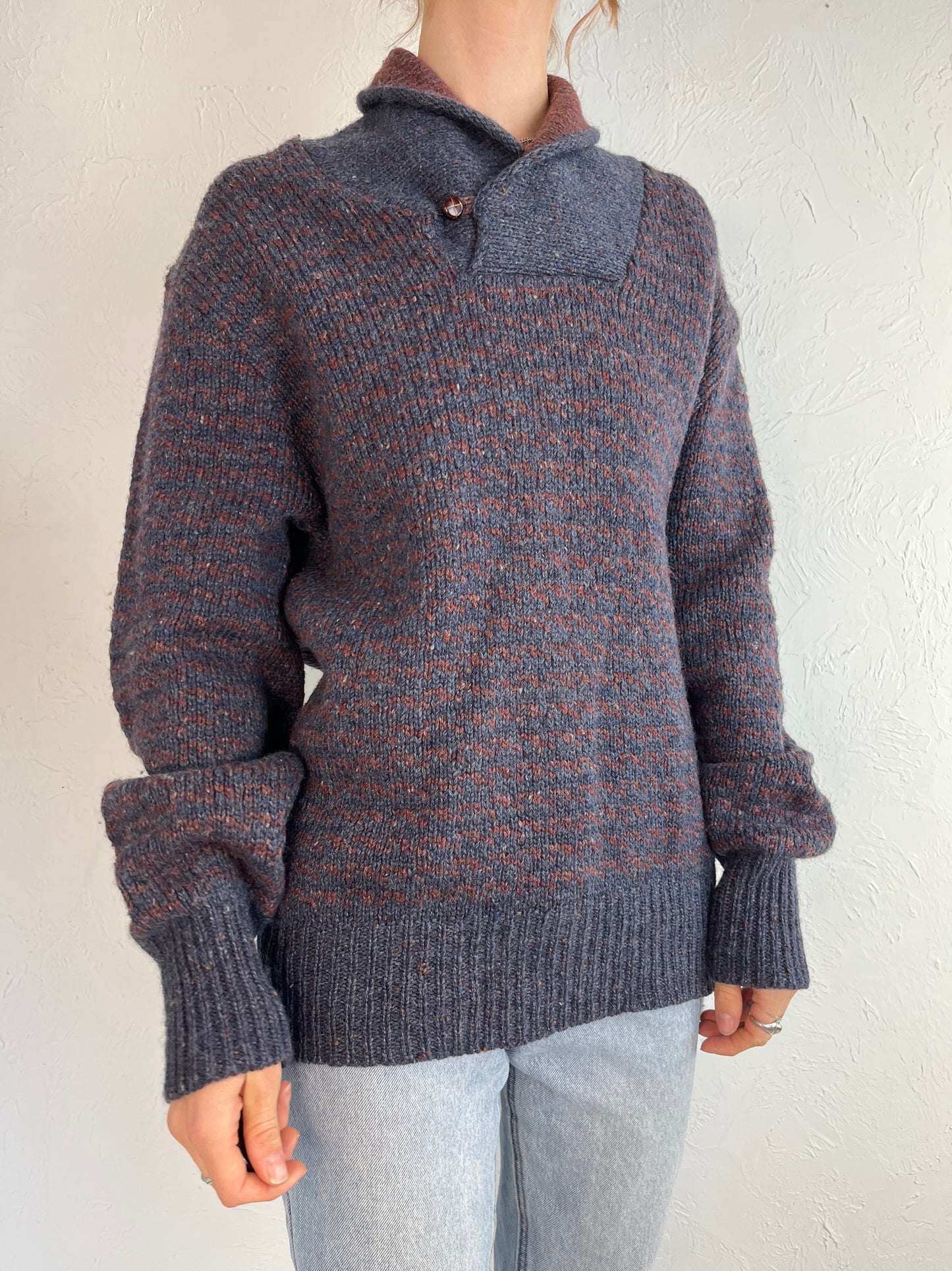 Vintage 'Pendleton' Two Tone Wool Pullover Sweater / XL