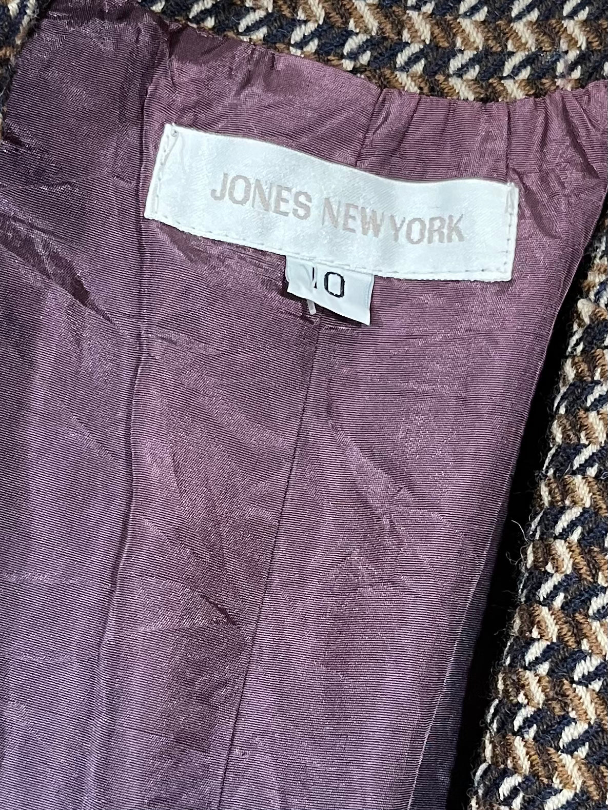 90s 'Jones New York' Brown Oversized Blazer Jacket / Medium