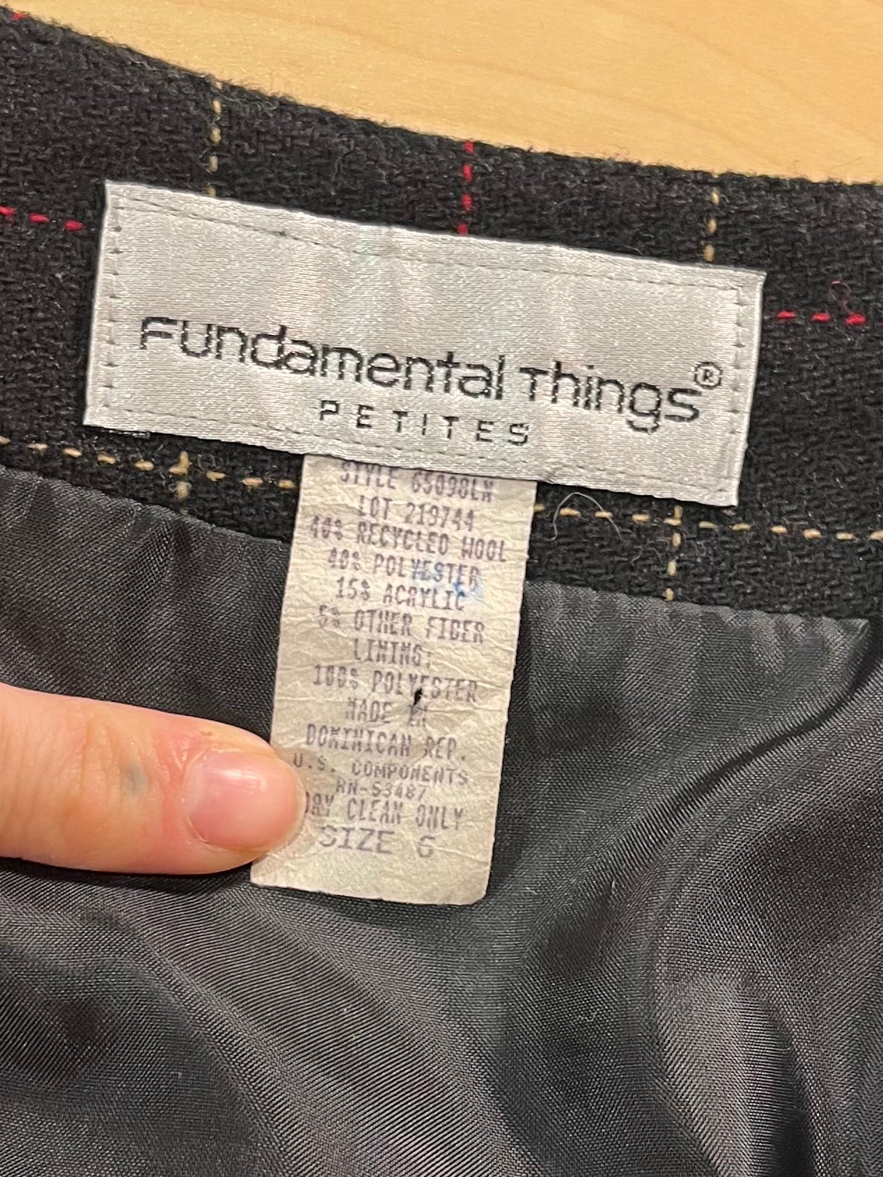 90s 'Fundamental Things' Black Mini Skirt / Small