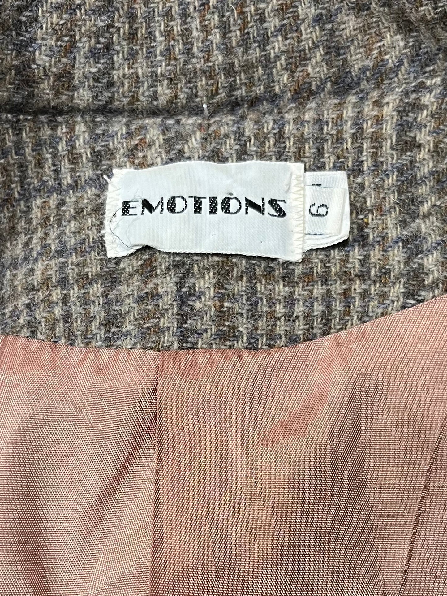 70s 80s 'Emotions' Union Made Wool Blazer Jacket / Small