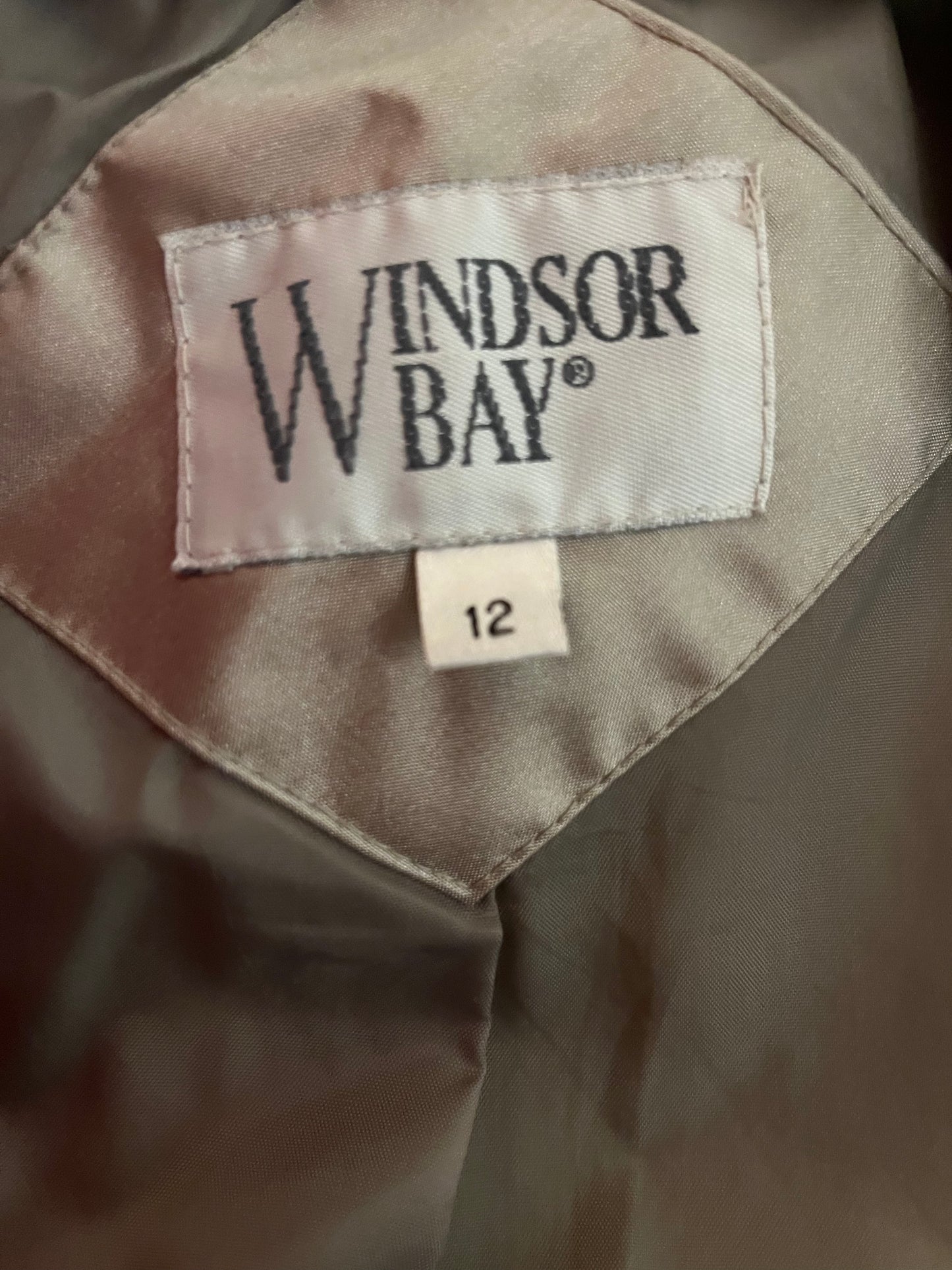 80s 'Windsor Bay' Beige Nylon Coat / 12