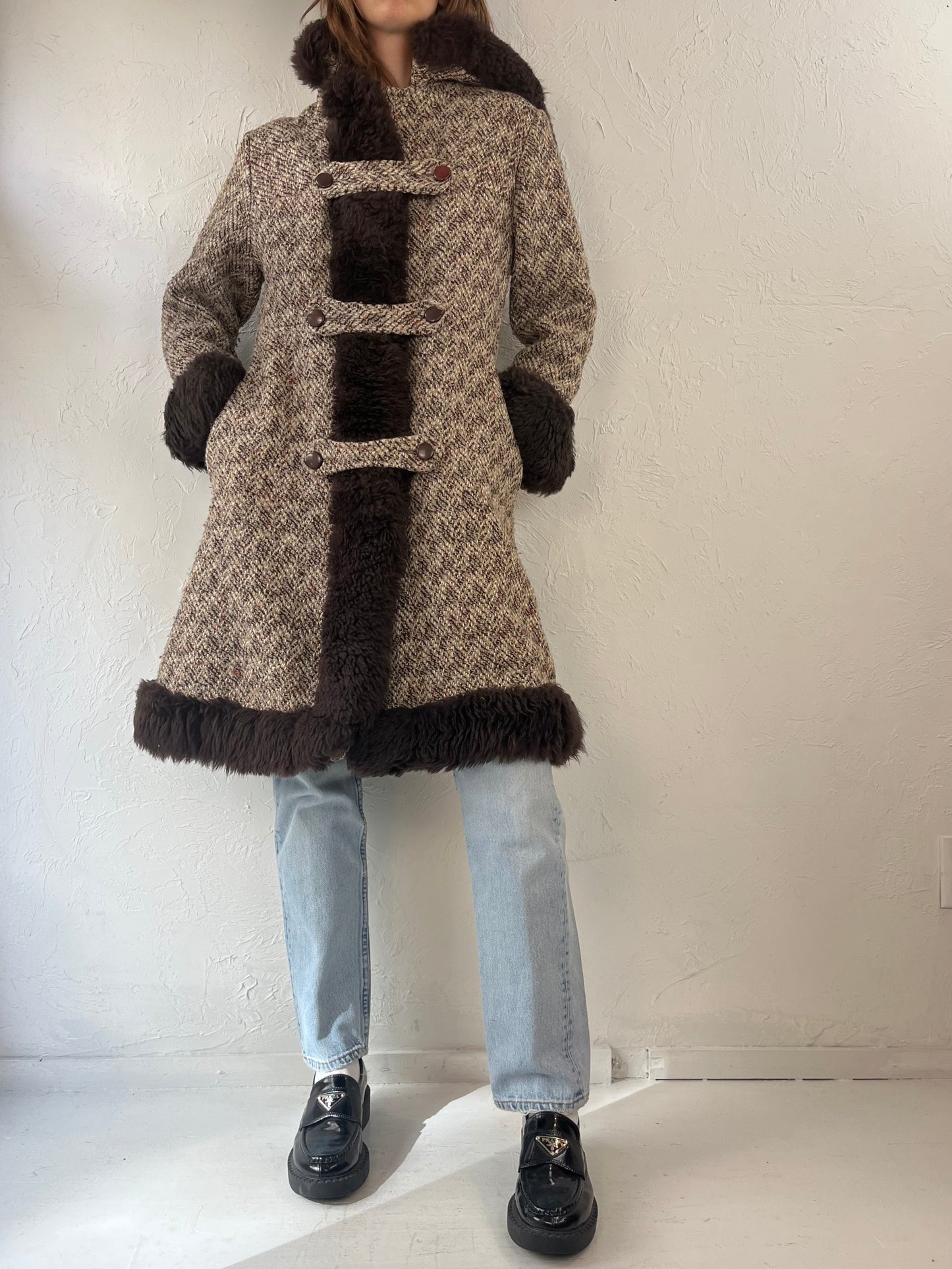 70s 80s 'Niccolini' 'Wool Knit Parka Coat / Small