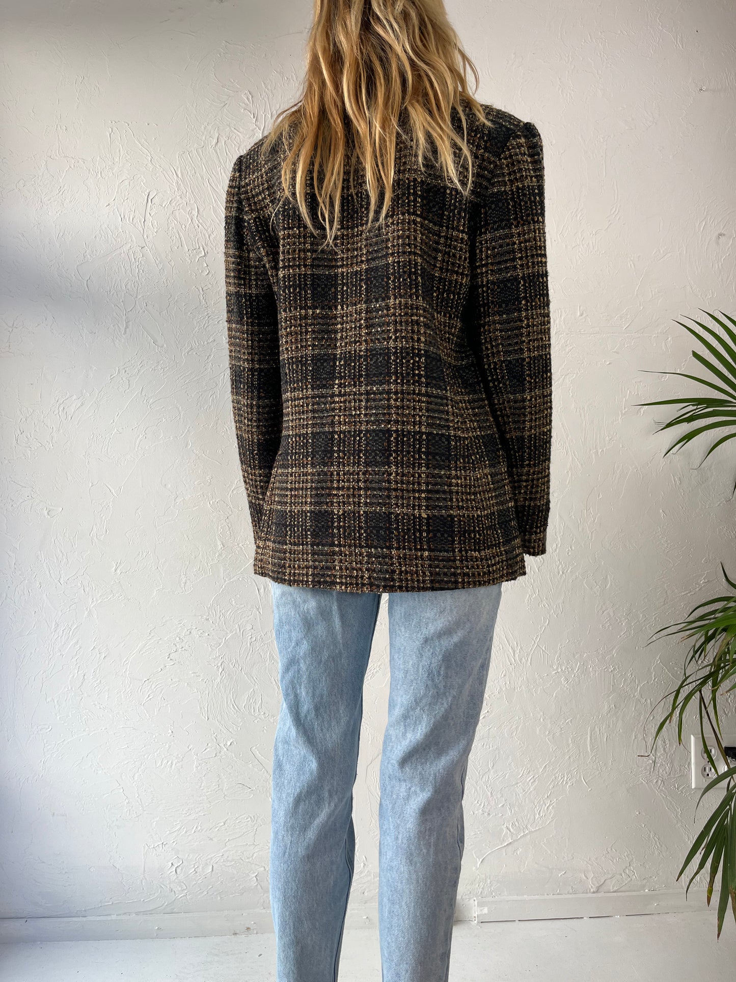 80s 'Snazzie' Acrylic Blazer Jacket / Medium